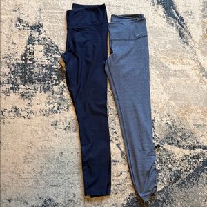 Nike Women's Navy and Gray Leggings - size M